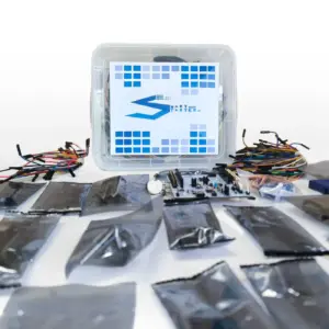 Componenti dello Smart Object Starter Kit con sensori e microcontrollore
